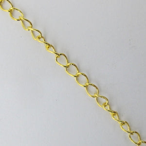 Metal chain 4x3mm curb link NF gold 10mt