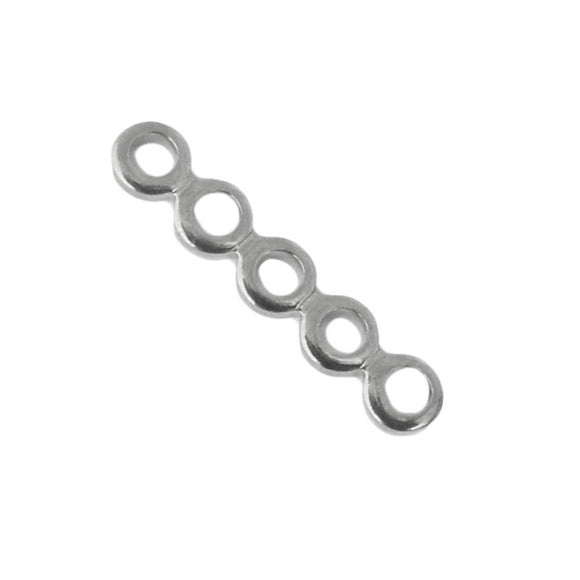 metal 15x3mm 5 row spacer bar NF sil 20p