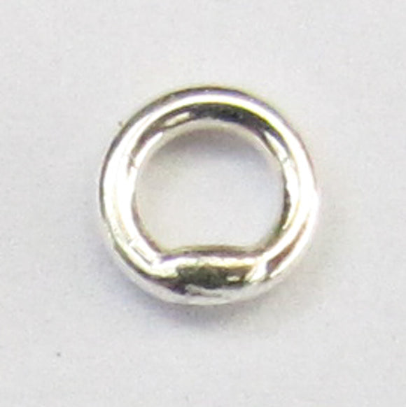 Sterling Sil 4x.8mm soldered ring 10pcs