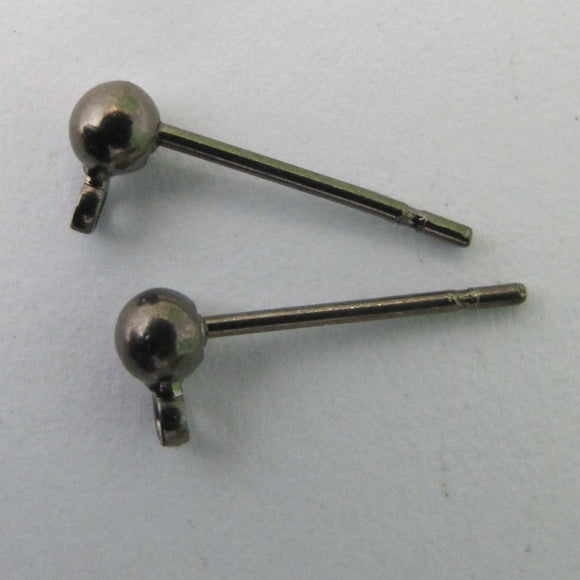 metal 3mm ball stud/loop BLACK NF 20pcs