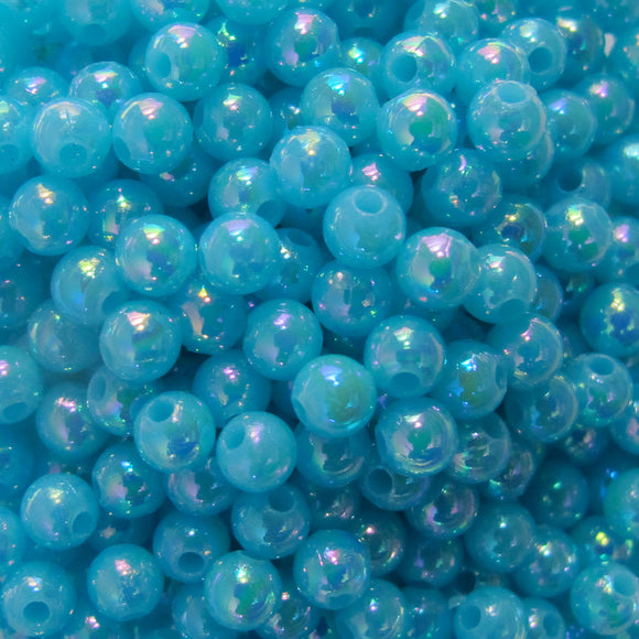 Plas 4mm rnd OPAQ AQUAMARINE AB 20g/700p