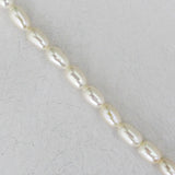 Semi prec 8x6mm rice pearl natural 46pcs