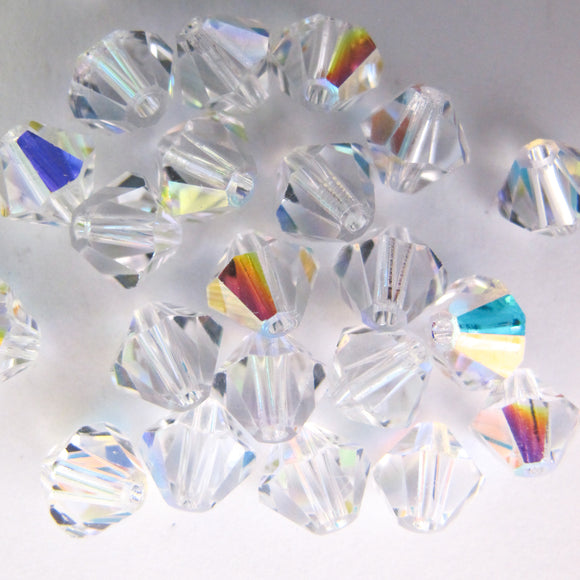 Preciosa 6mm bicone crystal AB 30pcs
