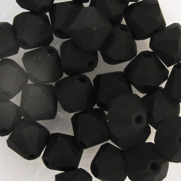 Preciosa 6mm bicone Jet Matt 30pcs
