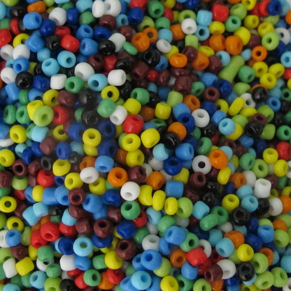 Cg Seed bead #8 MULTI OPAQUE 40grams