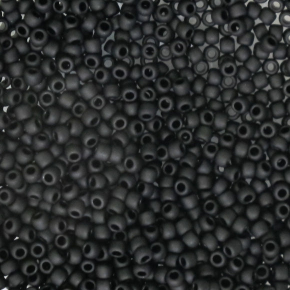 Toho #11 rnd 49F Opaque Frost Jet 10g