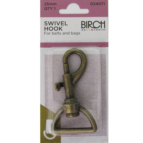 Metal 25mm wide strap swivel ABRS clip 1