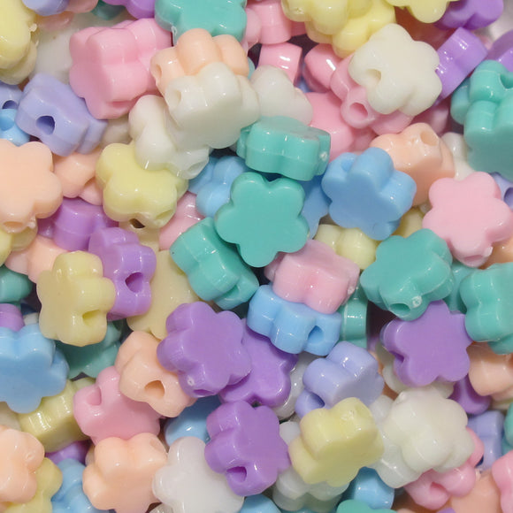 Plas 9mm flower 1.5m hole pastel mix 220