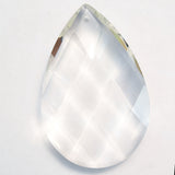 K9 CRYSTAL 60x40mm Faceted top hole 1pc