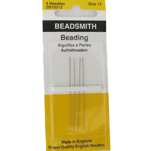 Beading needle size 12 (beadsmith) 4pcs