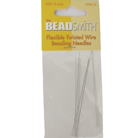 Beading needle twisted wire fine 10pcs