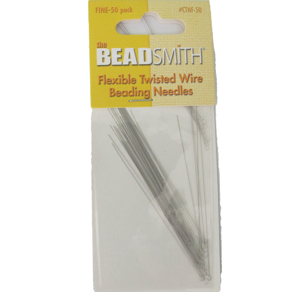Beading needle twisted wire fine 50pcs