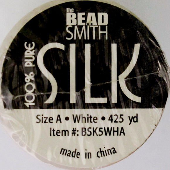 Silk Thread size A White 380metres