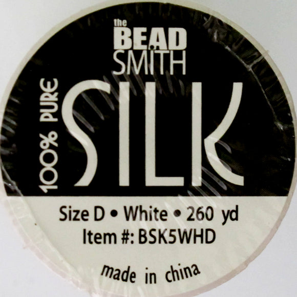 Silk Thread size D White 230metres