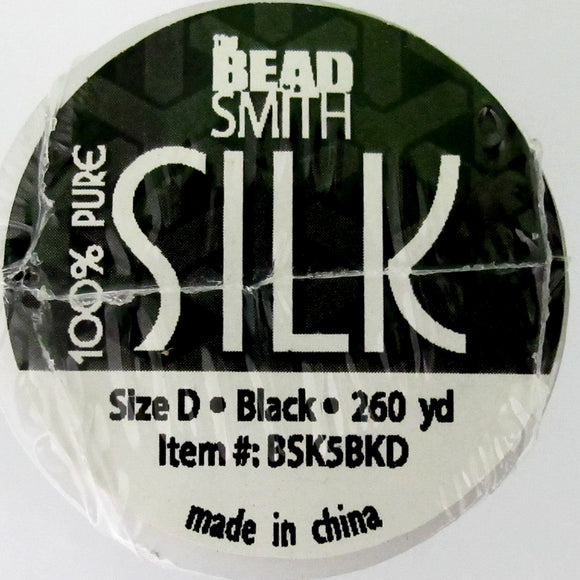Silk Thread size D Black 230metres