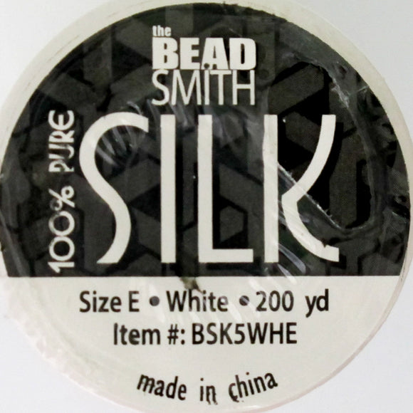 Silk Thread size E White 180metres