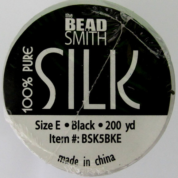 Silk Thread size E Black 180metres