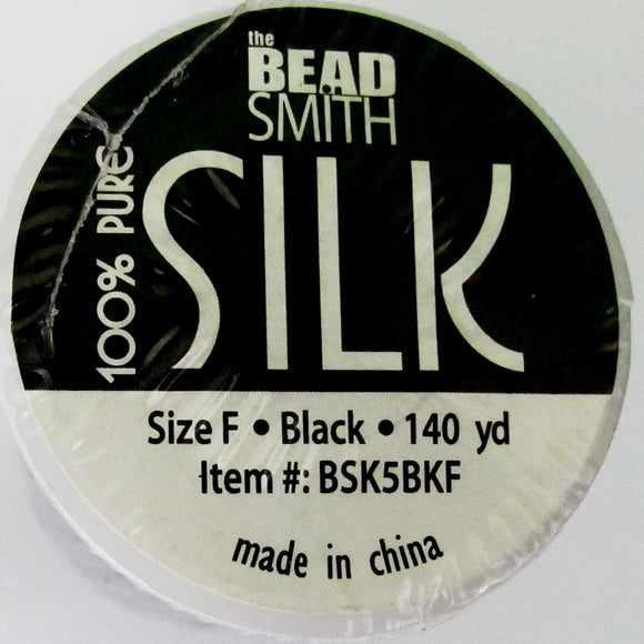 Silk Thread size F Black 125metres