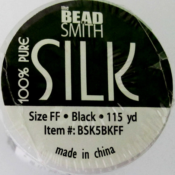 Silk Thread size FF Black 125metres