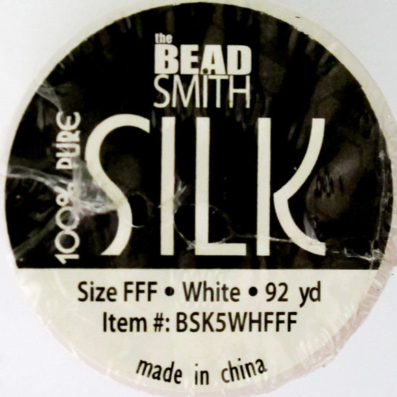 Silk Thread size FFF White 80metres