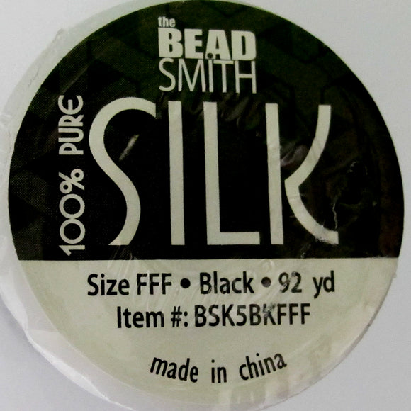 Silk Thread size FFF Black 80metres
