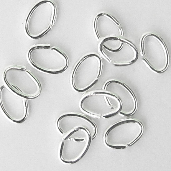 Metal 6x4x0.8mm jumpring NF SIL 100pcs