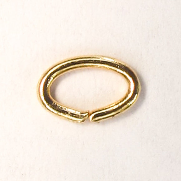 Metal 6x4x0.8mm jumpring NF GLD 100pcs