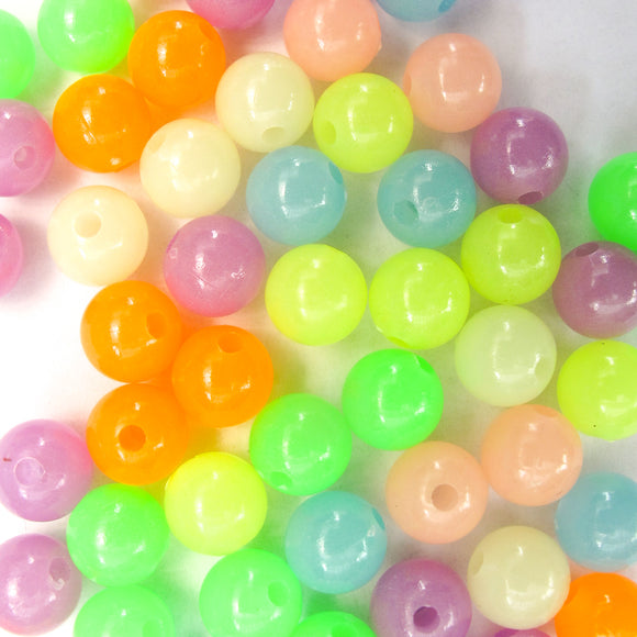 Plas 8mm round UV REACTIVE 200+pcs