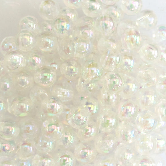 Plas 6mm rnd Clear AB 40g/390+pcs