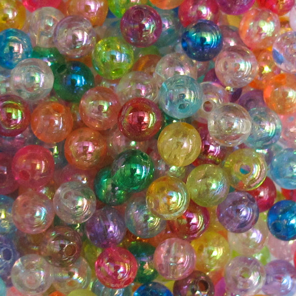 Plas 6mm rnd Trans MULTI mix AB 40g/390p