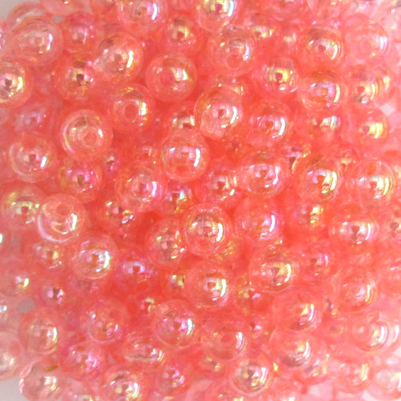 Plas 6mm rnd TRNS PINK AB 40g/390pcs
