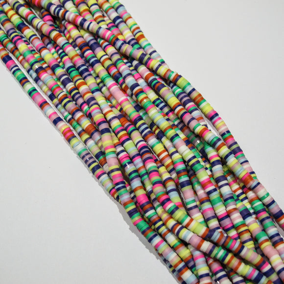 Clay 4mm heishi pastel mix 36cm