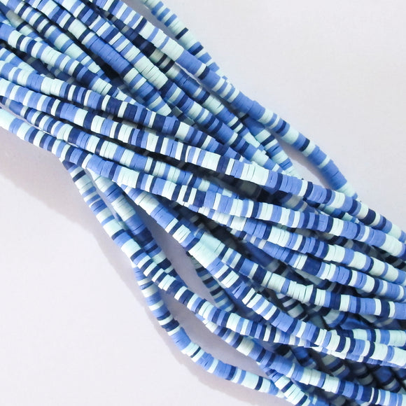 Clay 4mm heishi blue mix 36 cm