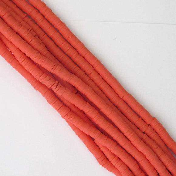 Clay 6mm heishi coral 40 cm