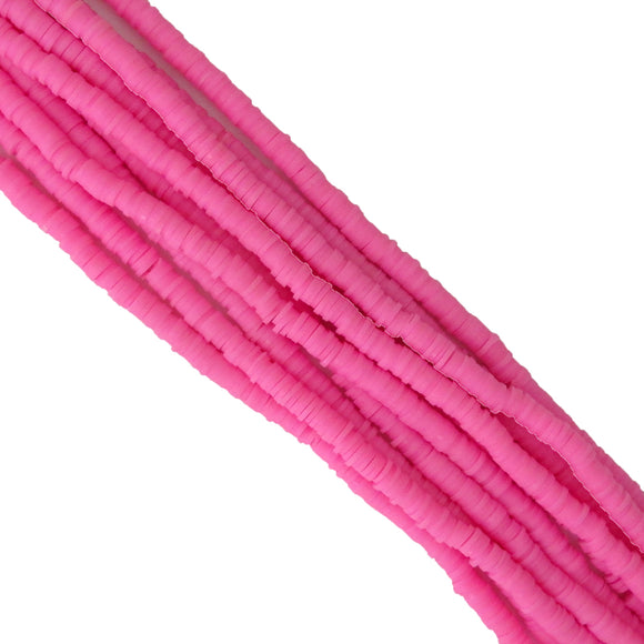 Clay 6mm heishi pink 40 cm