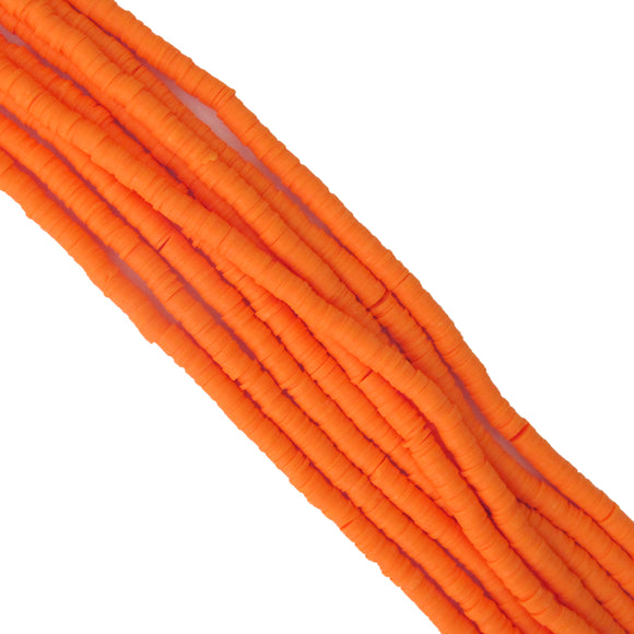 Clay 6mm heishi orange 40 cm
