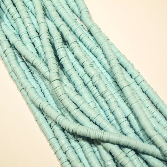 Clay 6mm heishi light blue 40 cm