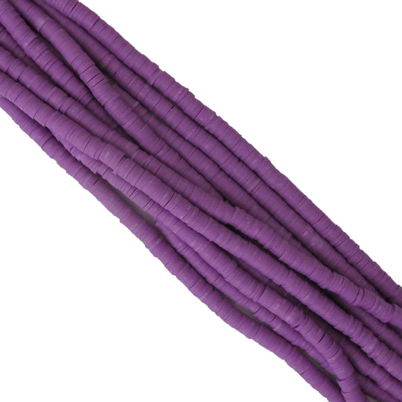 Clay 6mm heishi amethyst 40 cm