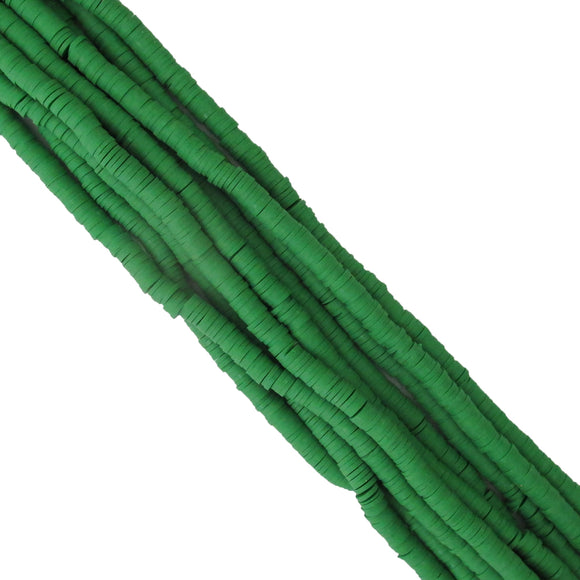 Clay 6mm heishi moss 40 cm