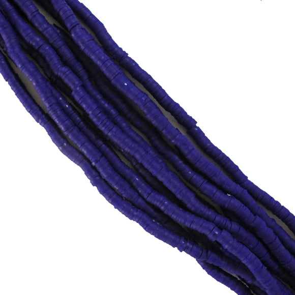 Clay 6mm heishi dark violet 40 cm