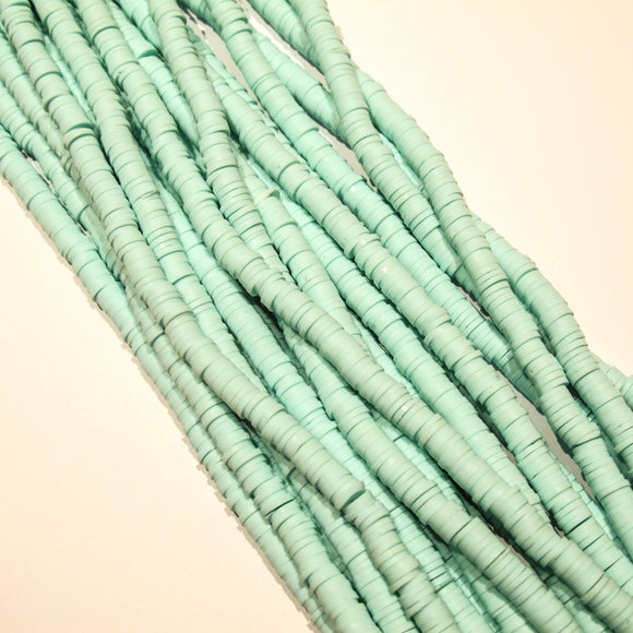 Clay 6mm heishi aqua 40 cm