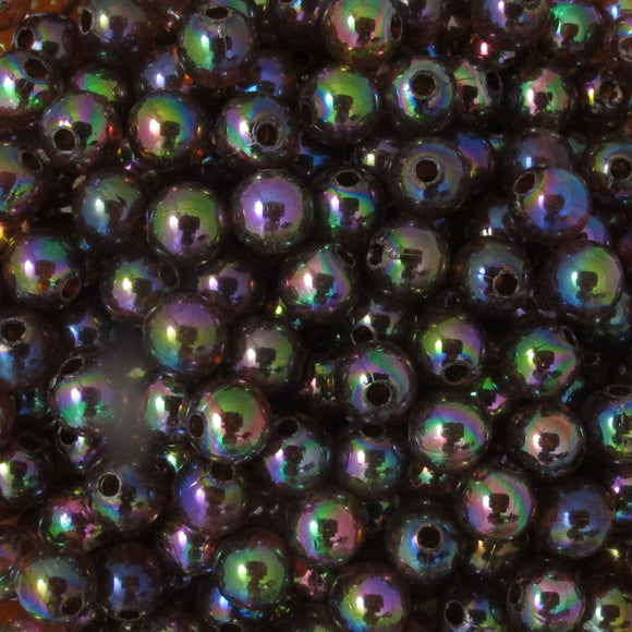 Plas 6mm rnd TRANS ROSE MOSS AB 200pcs