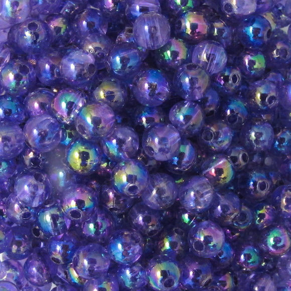 Plas 6mm rnd TRANS AMETHYST AB 200pcs