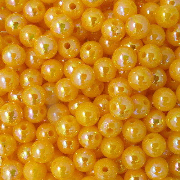 Plas 6mm rnd OPAQUE MANGO AB 200pcs