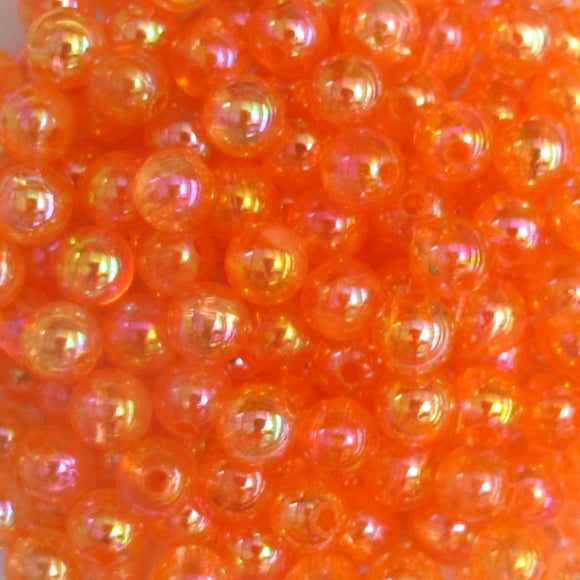 Plas 6mm rnd TRNS MELON AB 200pcs