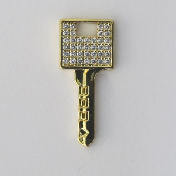 Metal 23mm key diamantes NF Gold 1pc