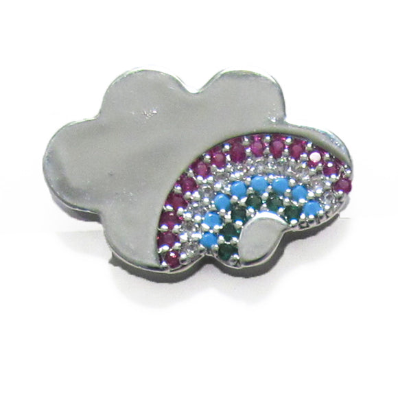 Metal 16mm rainbow diam cloud NF Sil 1p