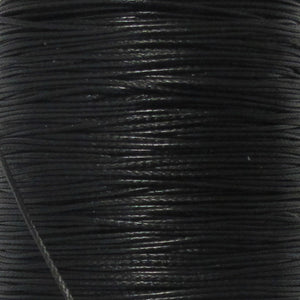 Cord 0.5mm round black 40mt