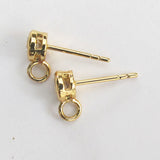Metal 5.5mm Diam E/Ring stud NF GLD 2pc