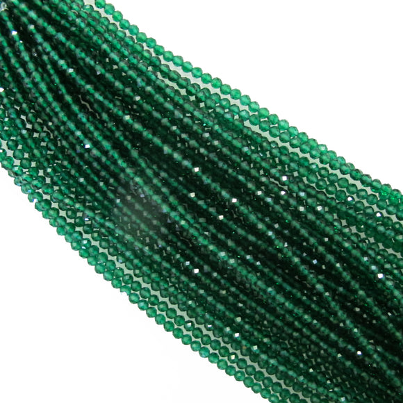 Cg 3mm rnd faceted catseye emerald 58pc